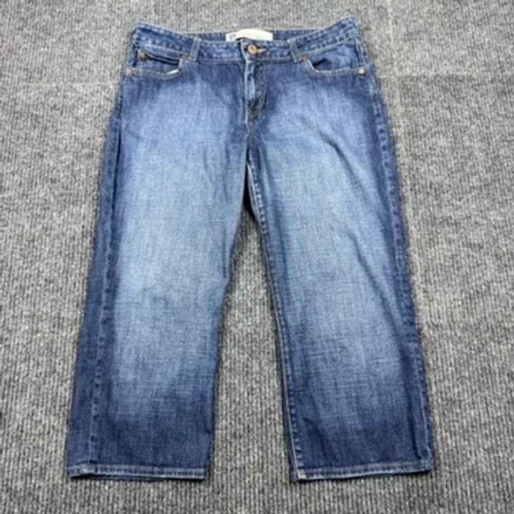 Gap Curvy Low Rise Stretch Cropped Jeans Blue Denim Size 10 482504-00